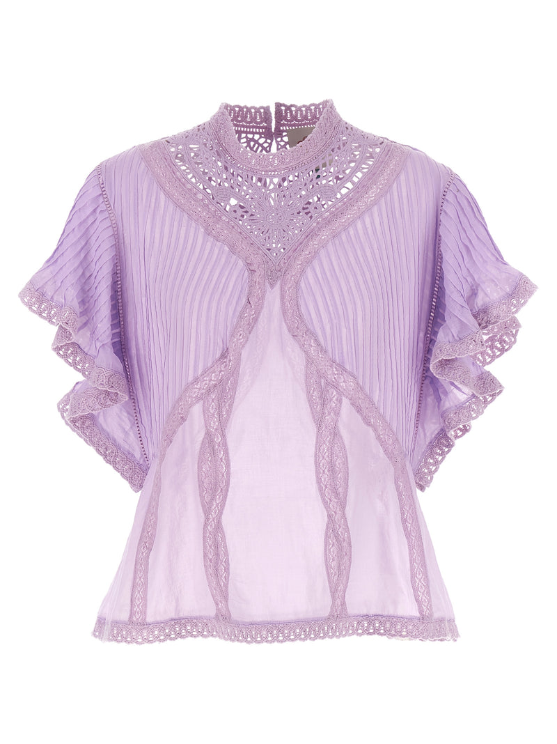 Chemisier en coton biologique violet FARM RIO