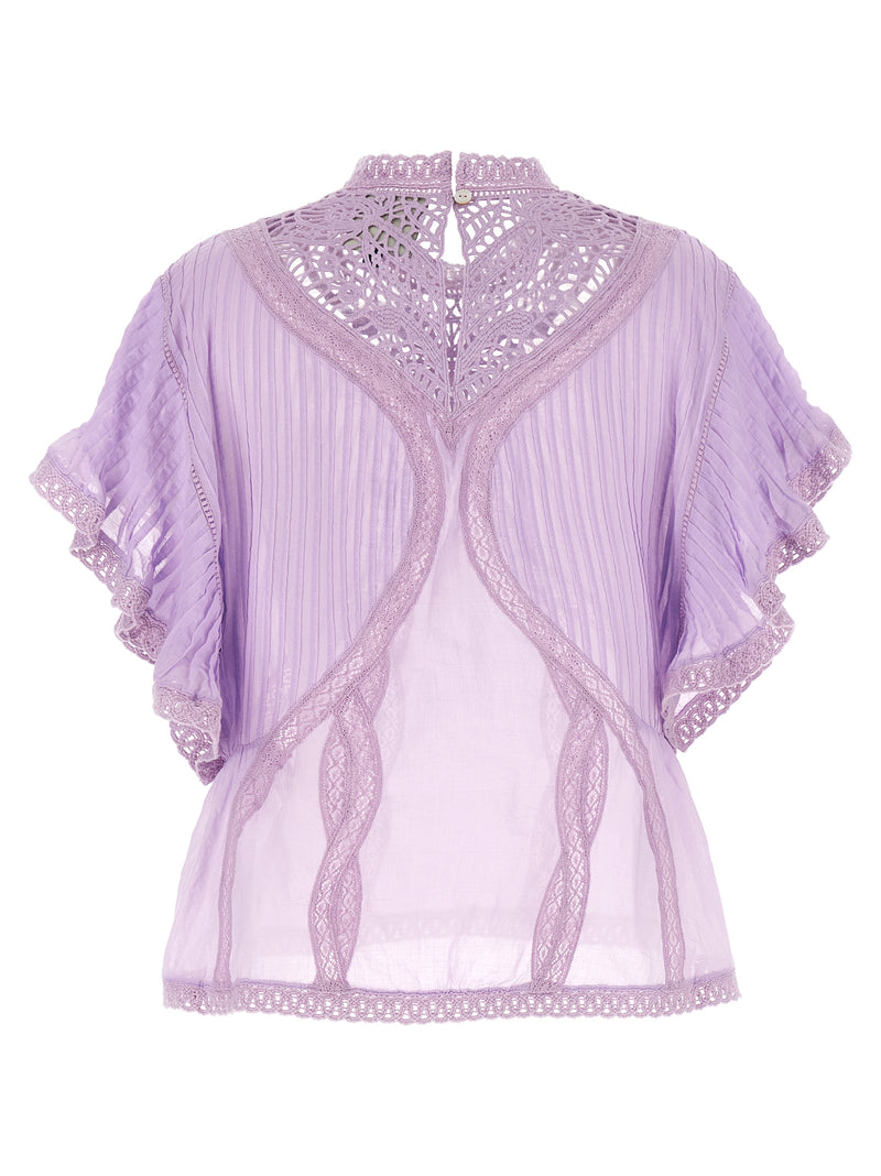 Chemisier en coton biologique violet FARM RIO