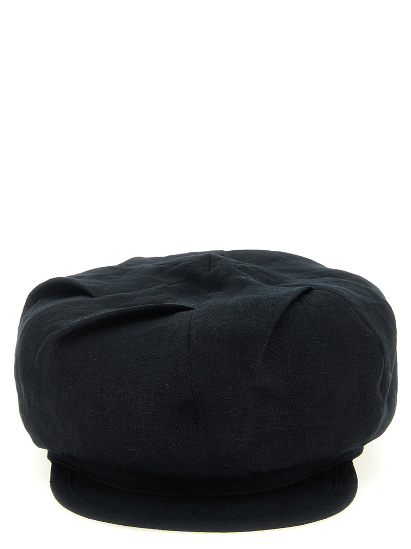 Casquette Fatcap Yohji Yamamoto en lin noir