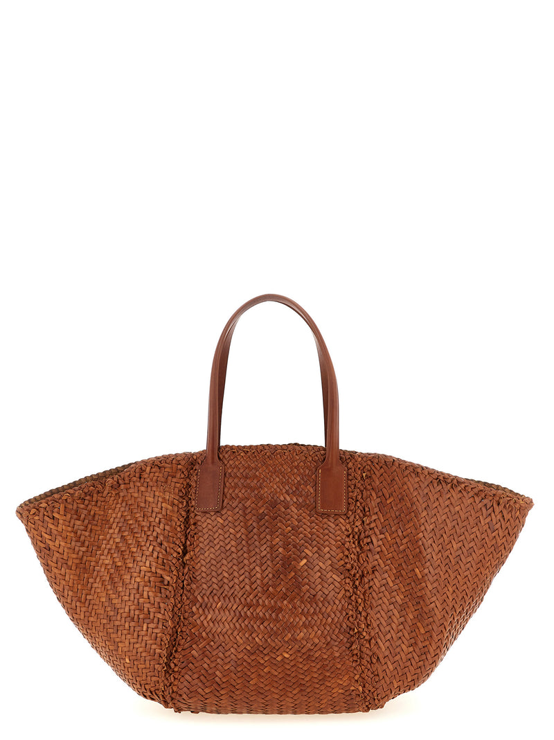 Dragon Diffusion Brown Calfskin Tote Bag - Teresa Shopping Bag
