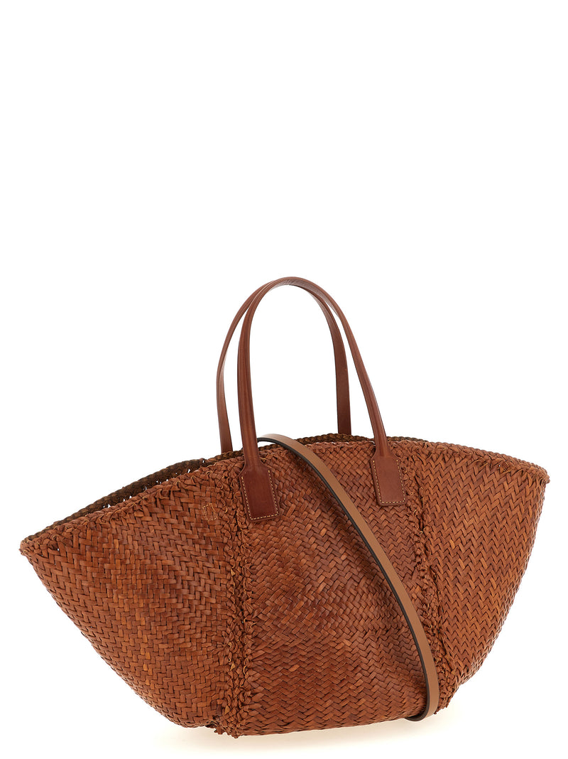 Dragon Diffusion Brown Calfskin Tote Bag - Teresa Shopping Bag