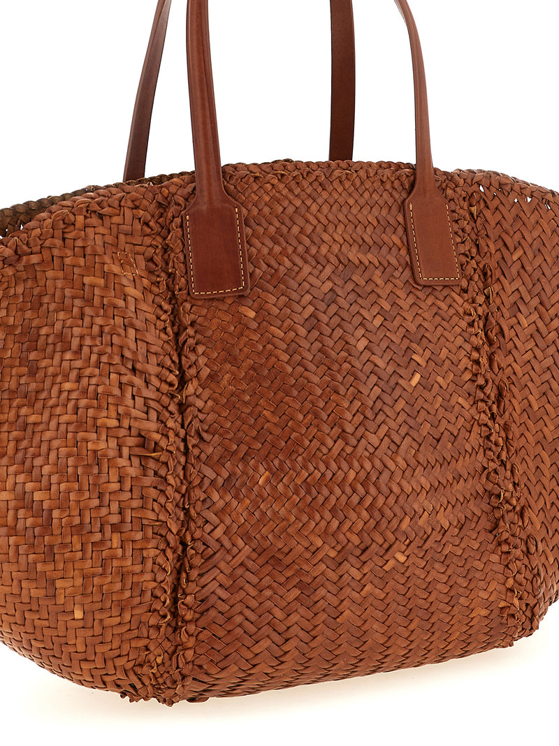 Dragon Diffusion Brown Calfskin Tote Bag - Teresa Shopping Bag