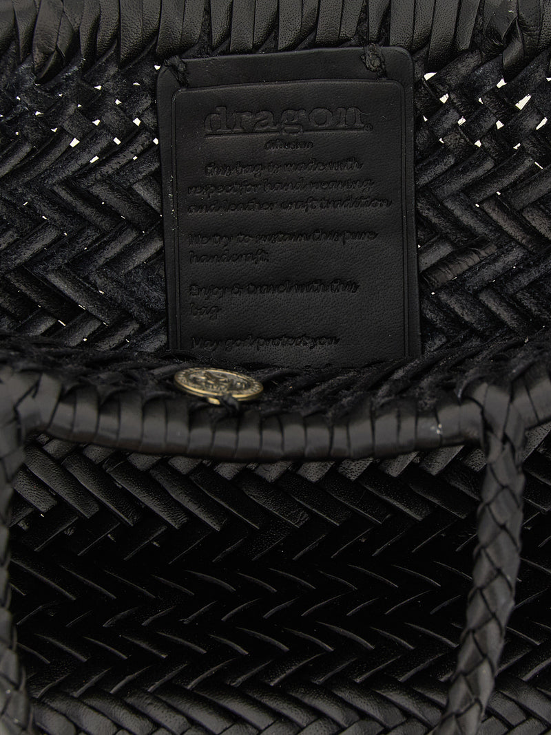 Dragon Diffusion Flat Gora Black Calfskin Handbag