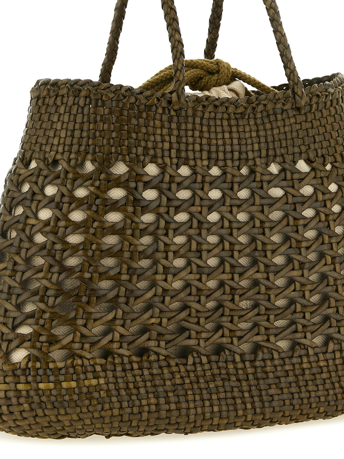Sac à main bicolore en cuir de veau Dragon Diffusion