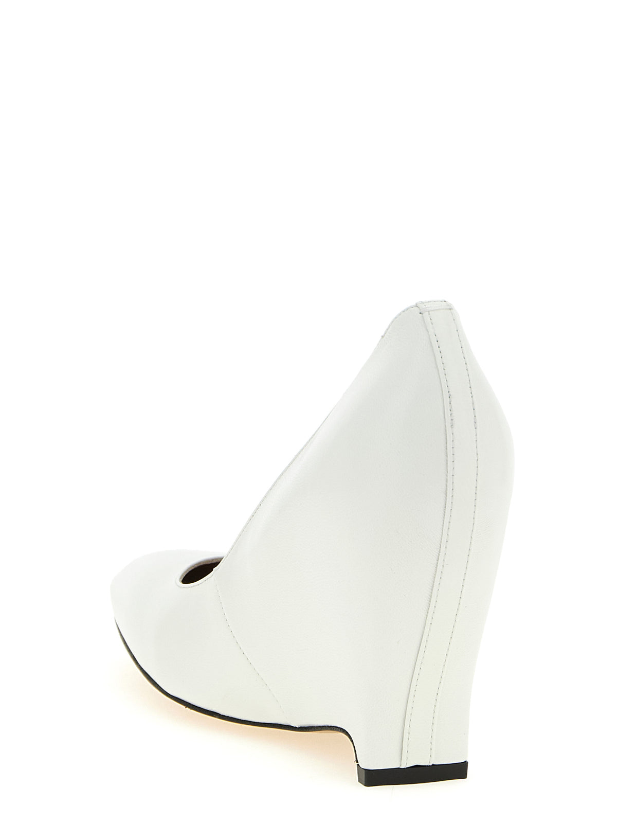 Escarpins à talons hauts en cuir d'agneau blanc Maison Margiela