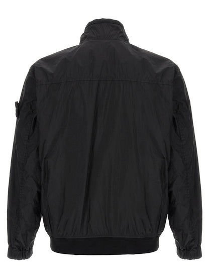 Stone Island Black Polyamide Full-Length Jacket