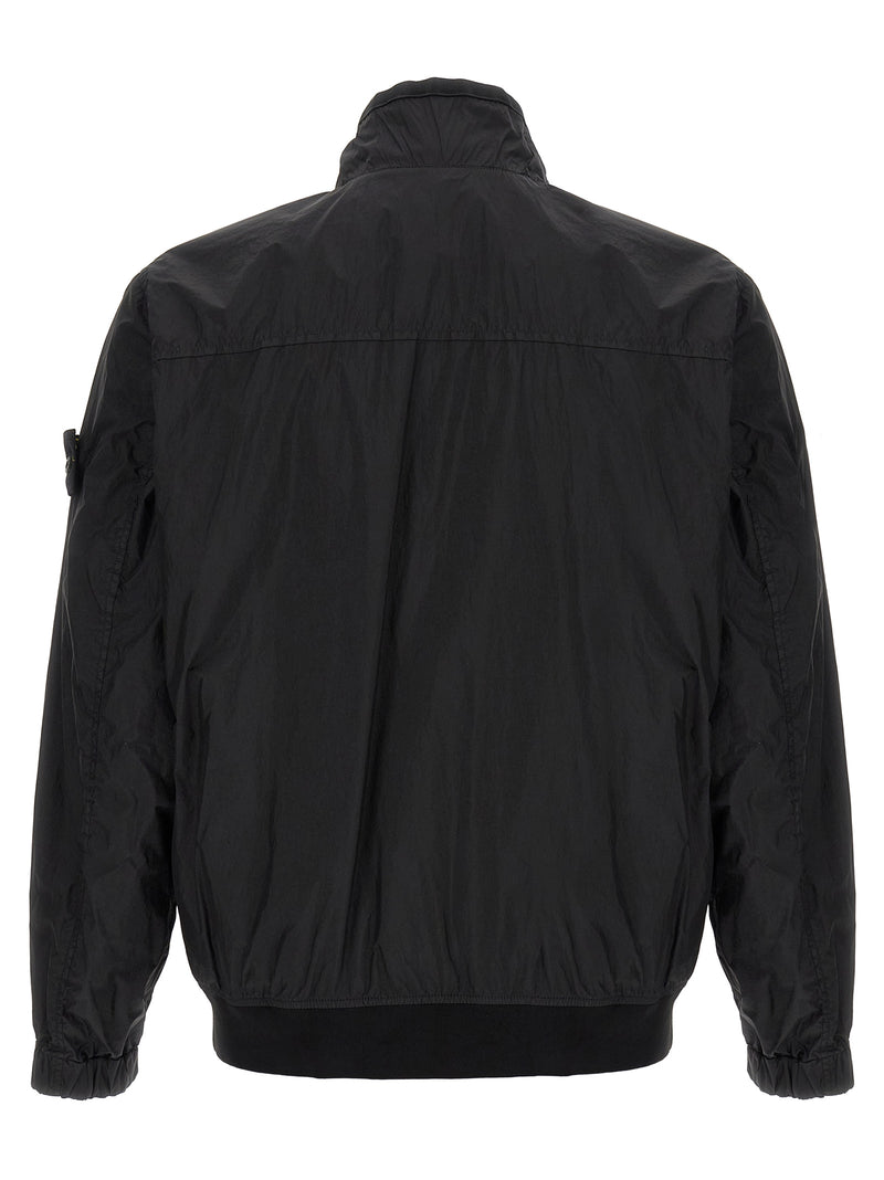 Stone Island Black Polyamide Full-Length Jacket