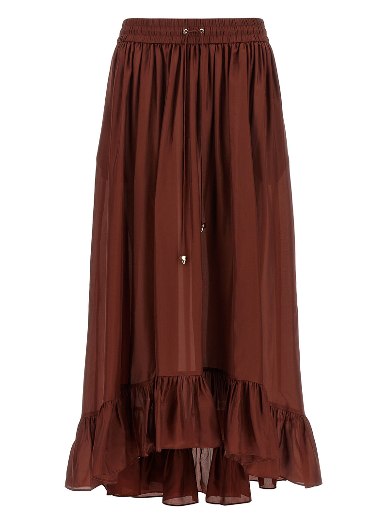 Mini-jupe en soie Bordeaux Zimmermann