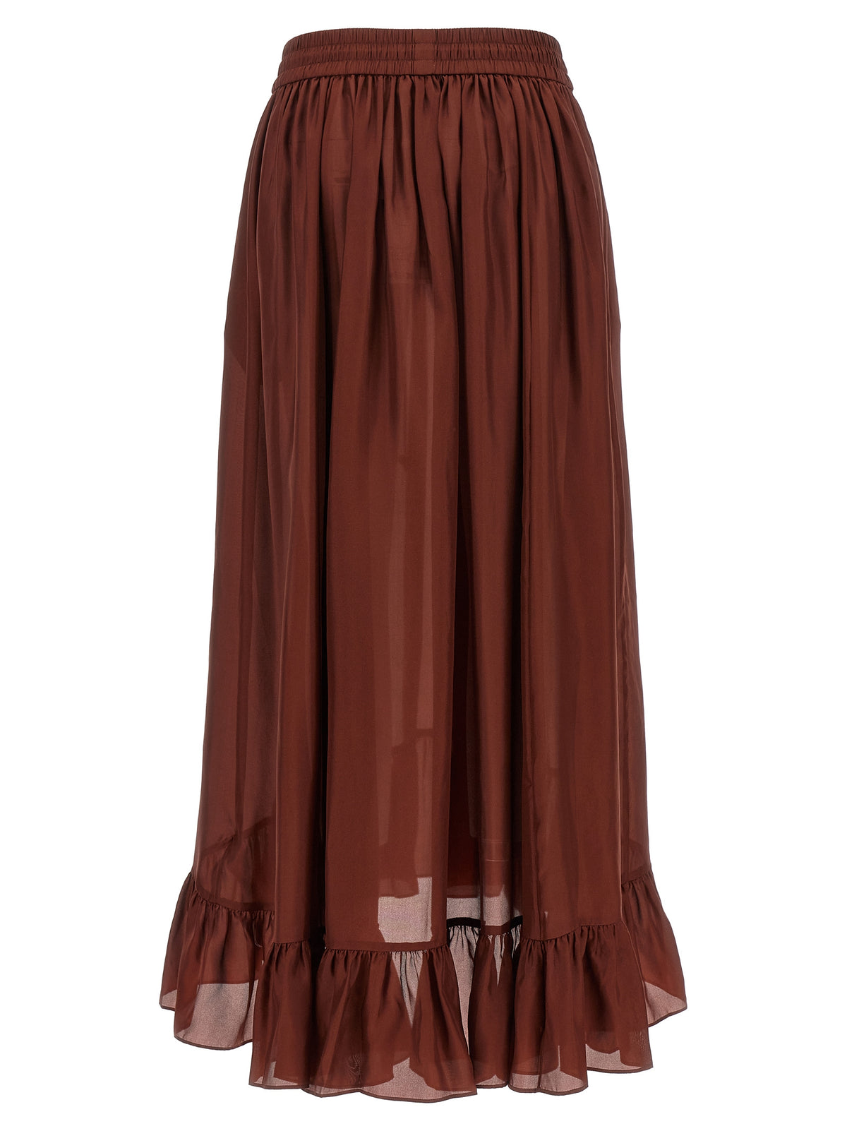 Zimmermann Aster Bordeaux Silk Mini Skirt