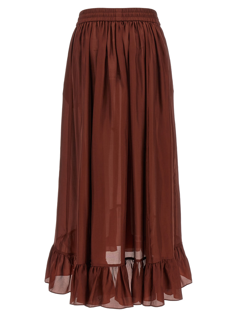 Mini-jupe en soie Bordeaux Zimmermann
