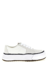 Baskets plateforme Maison Mihara Yasuhiro en cuir de vachette blanc