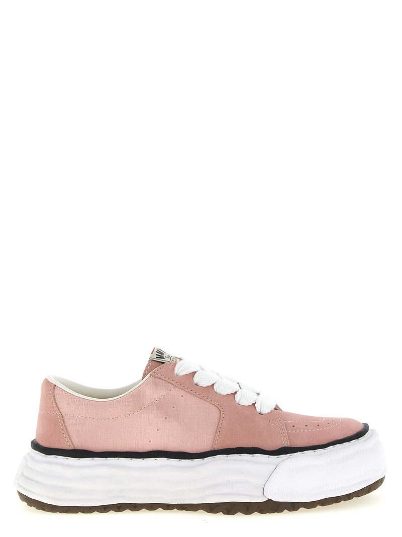Baskets plateforme multicolores en cuir de vachette Maison Mihara Yasuhiro