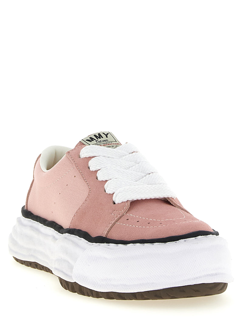 Baskets plateforme multicolores en cuir de vachette Maison Mihara Yasuhiro