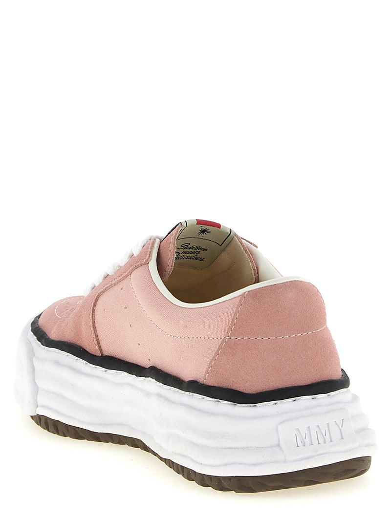 Baskets plateforme multicolores en cuir de vachette Maison Mihara Yasuhiro