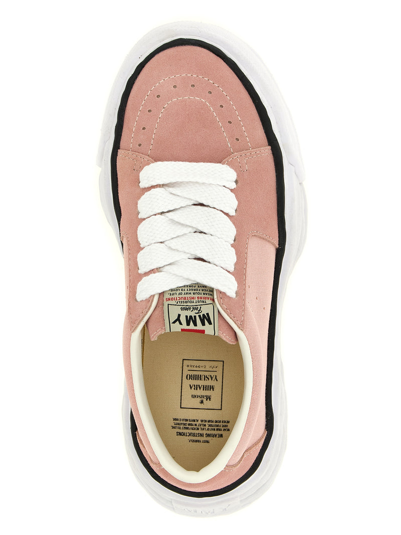 Baskets plateforme multicolores en cuir de vachette Maison Mihara Yasuhiro