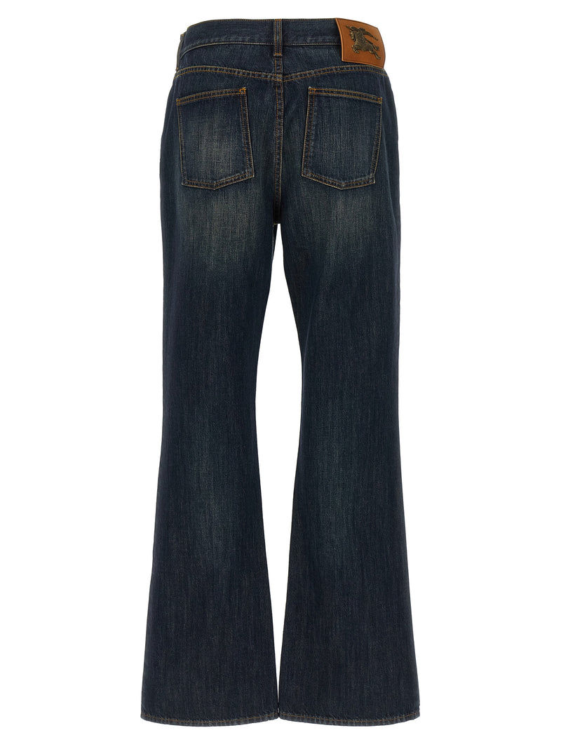 Burberry Doria Blue Cotton Flared Jeans for Women