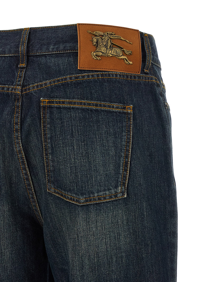 Burberry Doria Blue Cotton Flared Jeans for Women