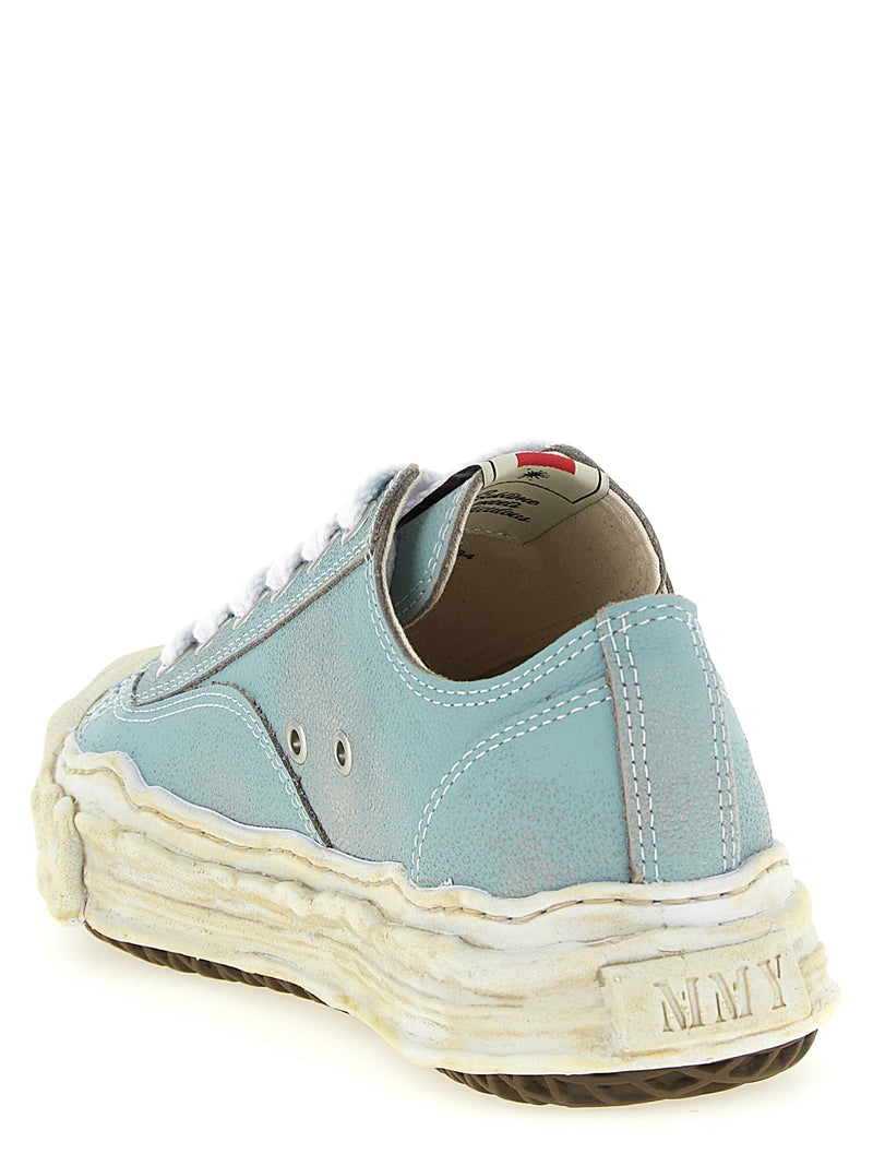 Baskets basses Maison Mihara Yasuhiro en cuir de vachette bleu