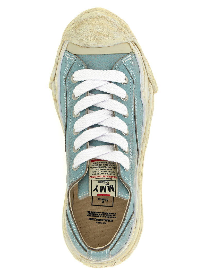 Baskets basses Maison Mihara Yasuhiro en cuir de vachette bleu