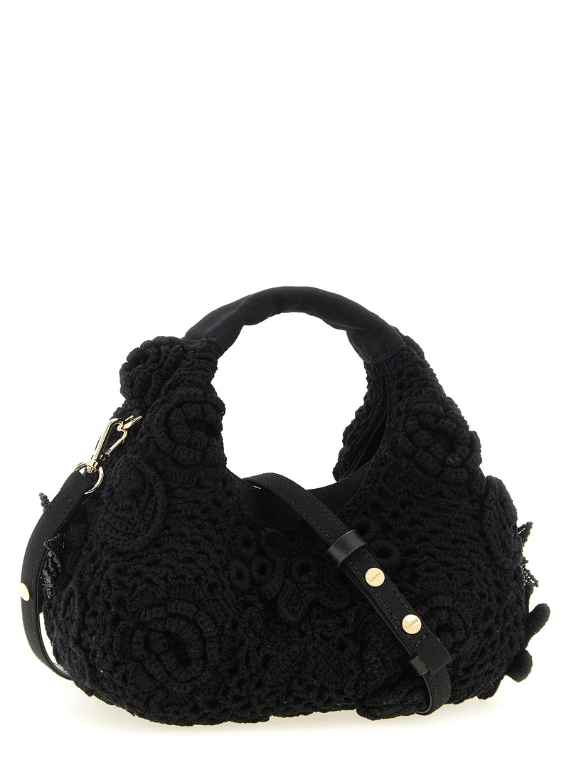 Ganni Black Organic Cotton Handbag