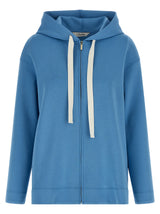 Sweat à capuche en coton bleu 'S Max Mara