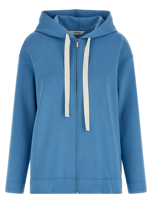 Sweat à capuche en coton bleu 'S Max Mara