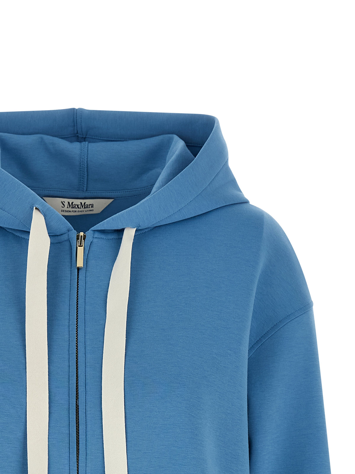 Sweat à capuche en coton bleu 'S Max Mara