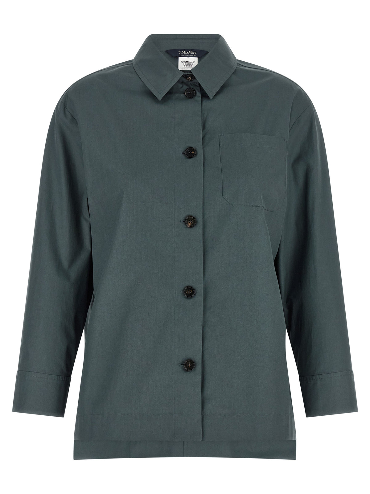 'S Max Mara Gray Cotton Blouse