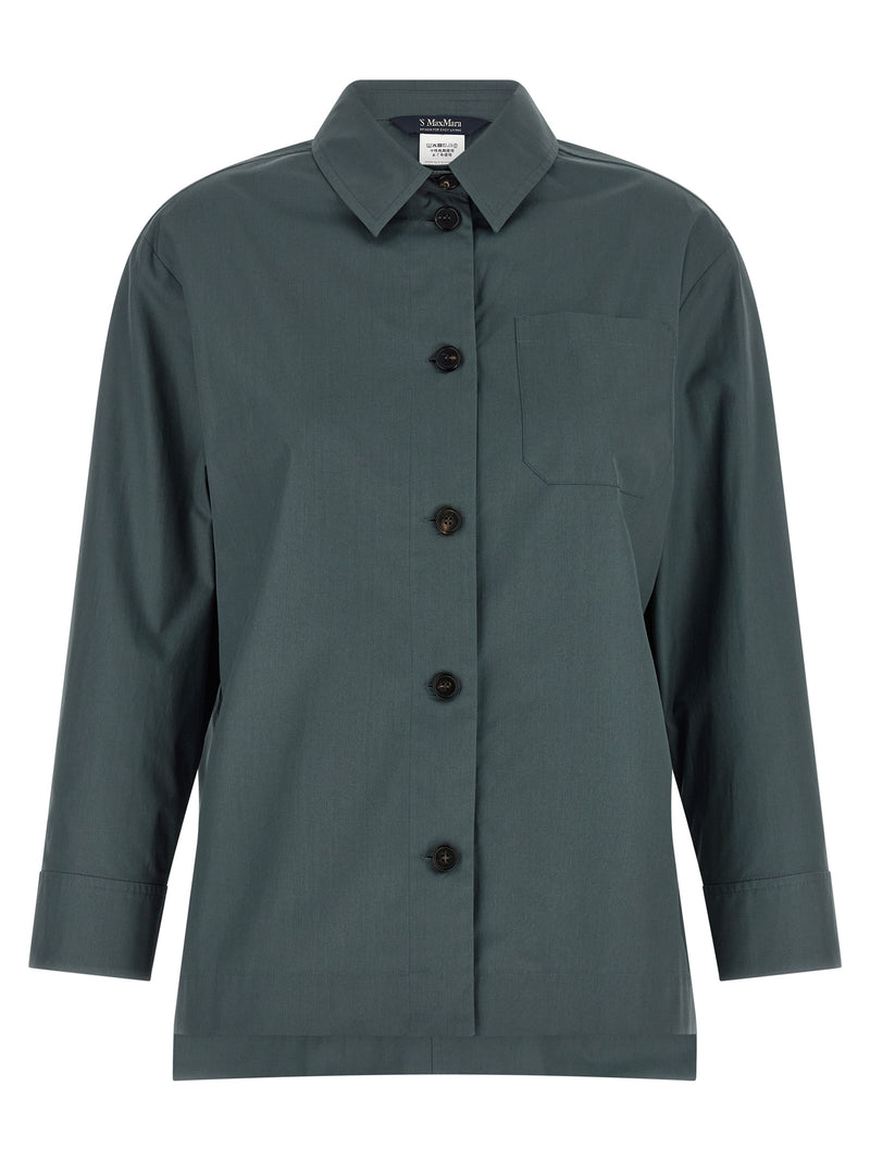 'S Max Mara Gray Cotton Blouse - SmmMarianne