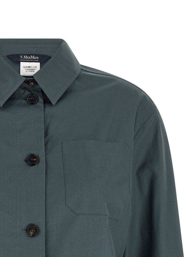 'S Max Mara Gray Cotton Blouse - SmmMarianne