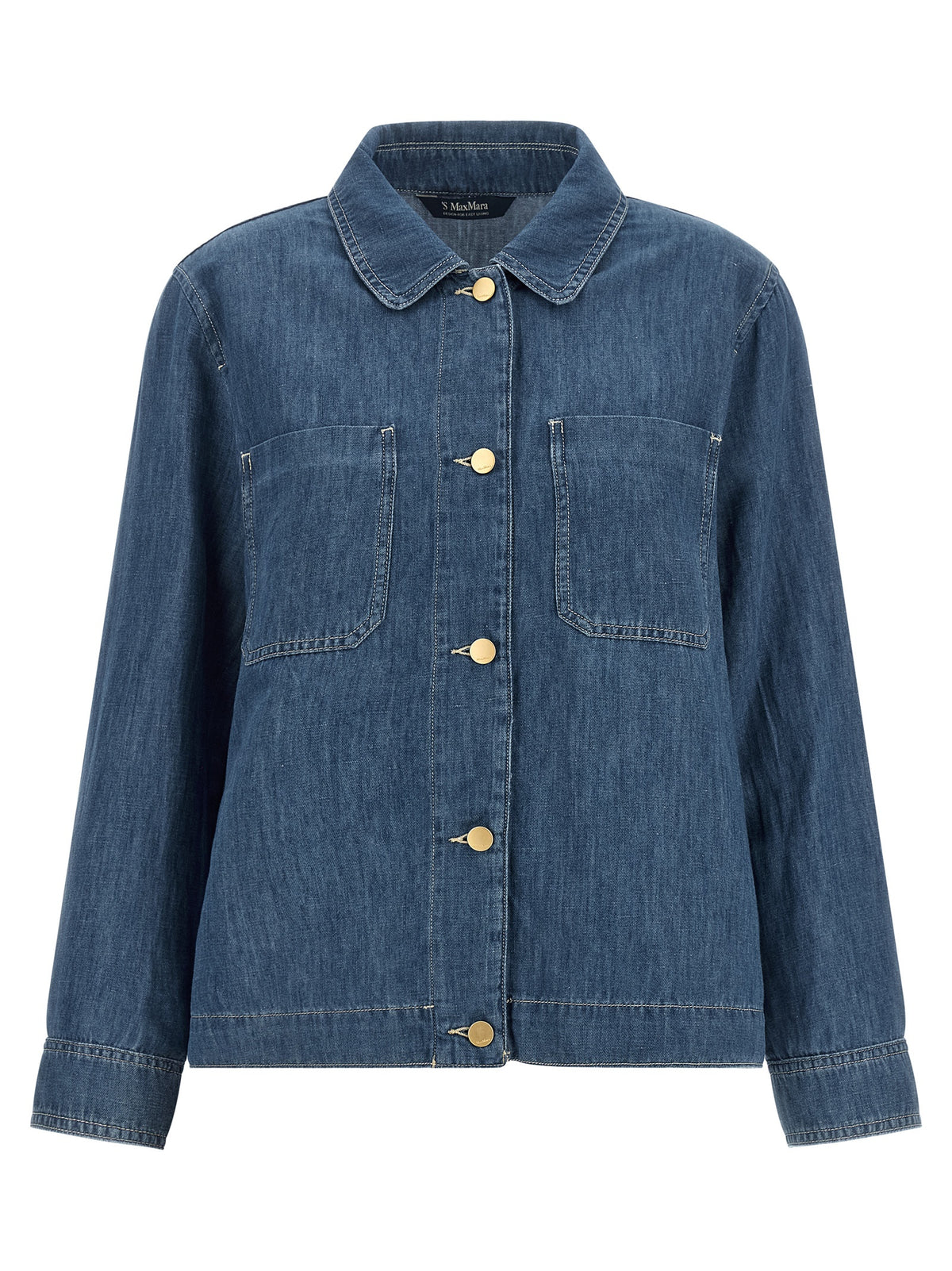 Veste en jean en coton bleu 'S Max Mara