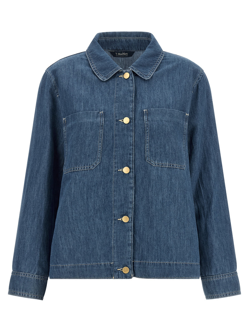 Veste en jean en coton bleu 'S Max Mara