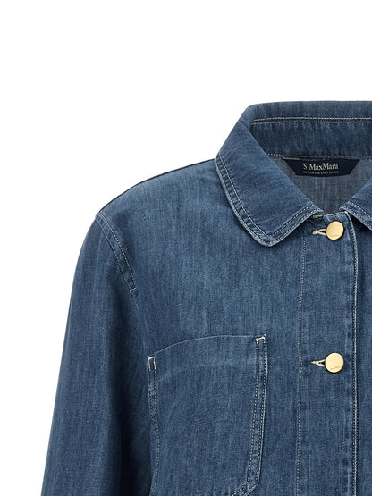 'S Max Mara Blue Cotton Denim Jacket