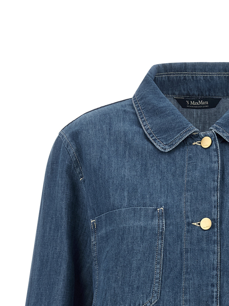 Veste en jean en coton bleu 'S Max Mara