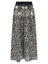 Max Mara Bicolor Cotton Flared Pants