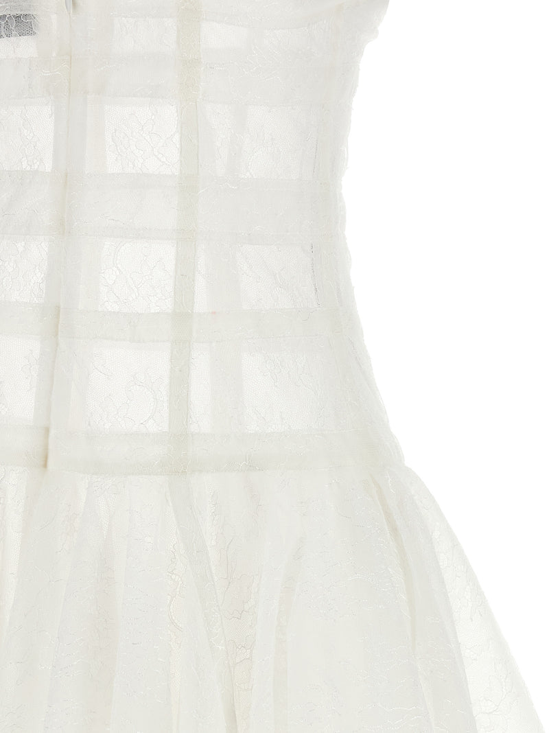 Giovanni Bedin White Polyamide Short Dress