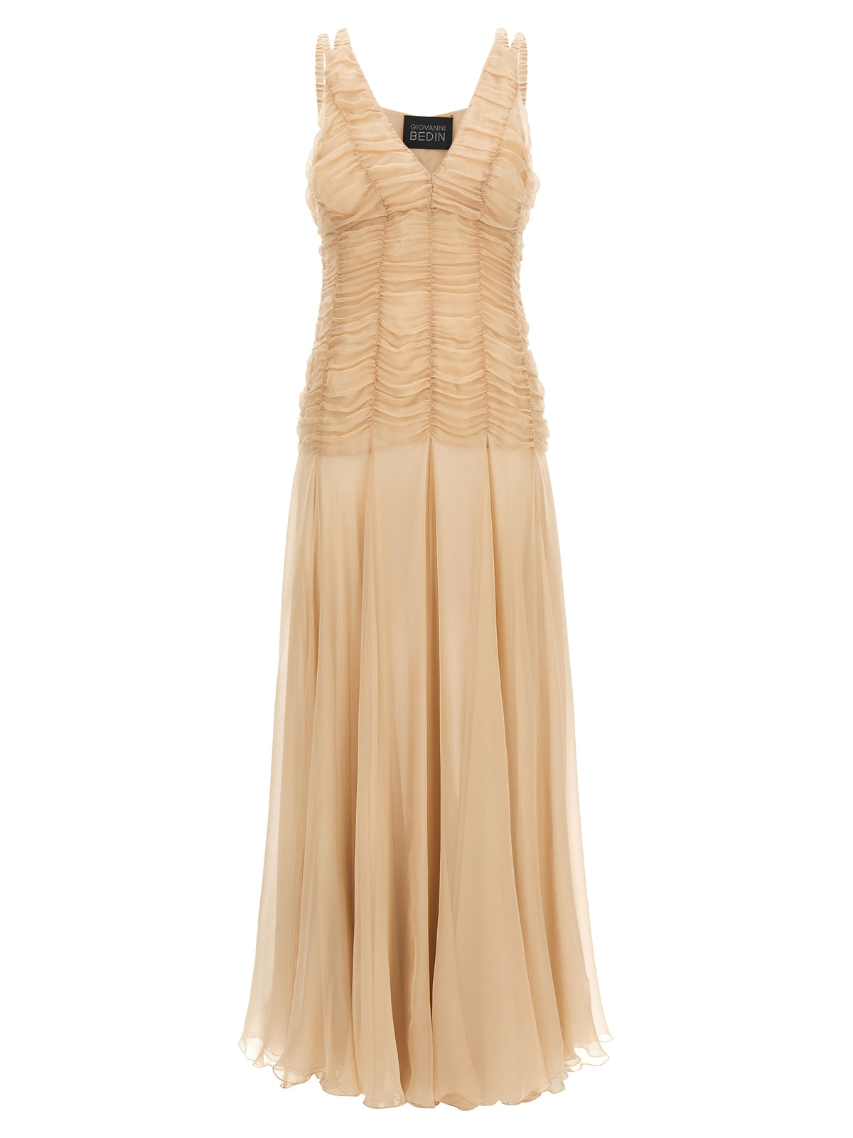 Giovanni Bedin Multicolor Silk Long Dress - Elegant & Timeless
