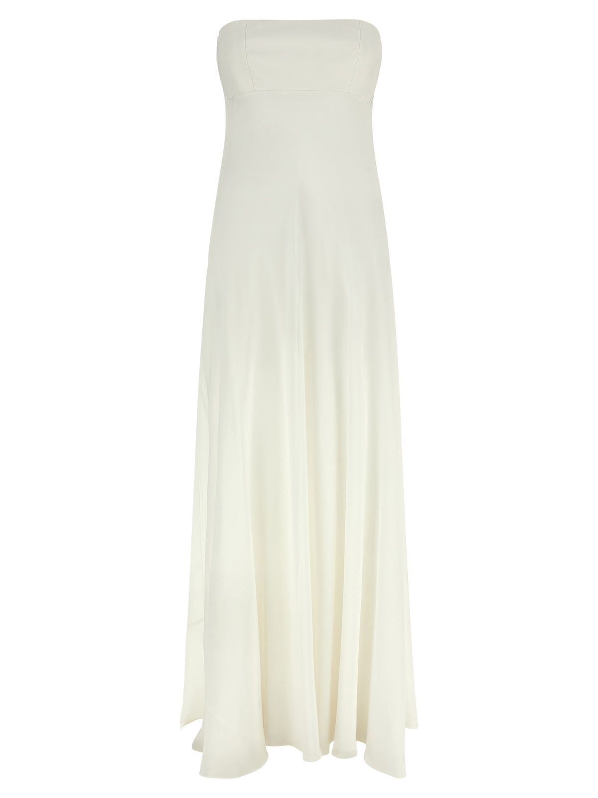 Giovanni Bedin White Silk Long Dress