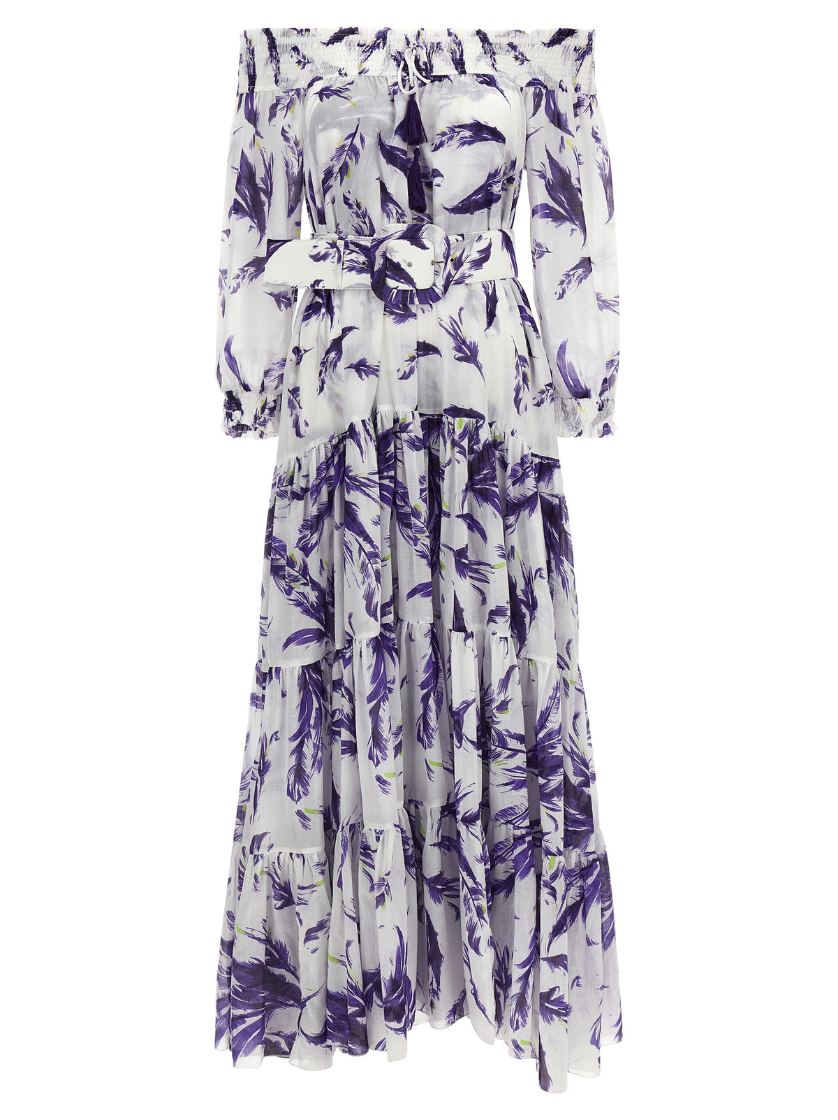 SAMANTHA SUNG Eden Purple Cotton Long Dress