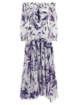 SAMANTHA SUNG Eden Purple Cotton Long Dress
