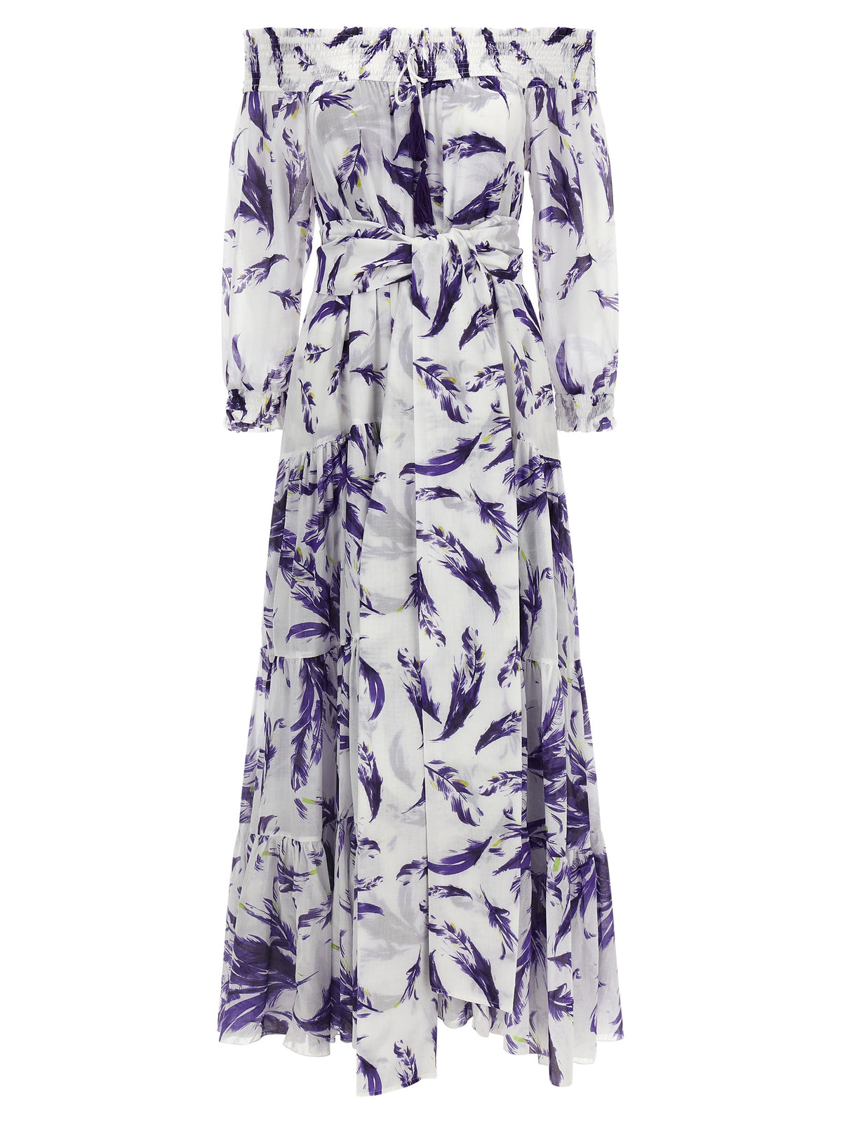SAMANTHA SUNG Eden Purple Cotton Long Dress