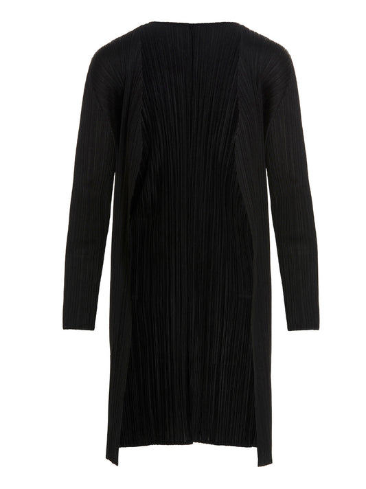 PLEATS PLEASE ISSEY MIYAKE Cardigan en Polyester Noir