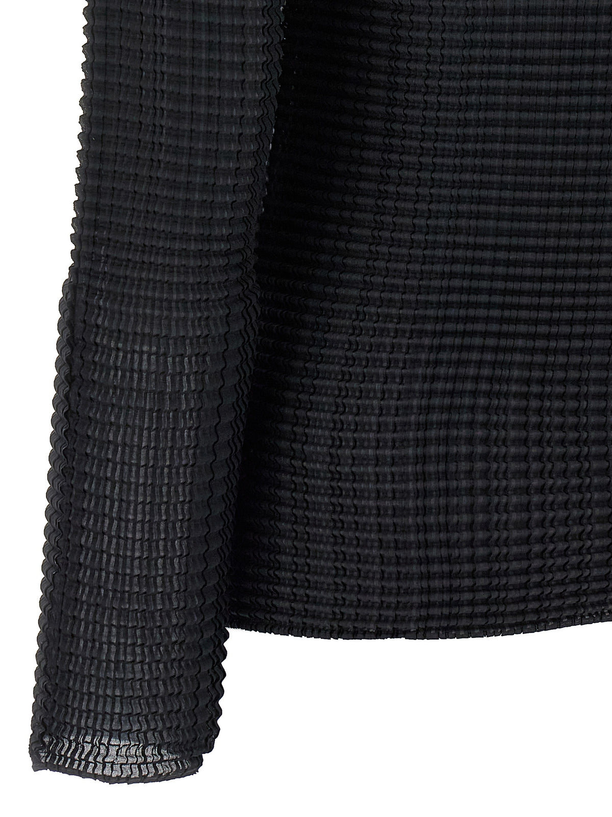 Cardigan Issey Miyake en polyester noir