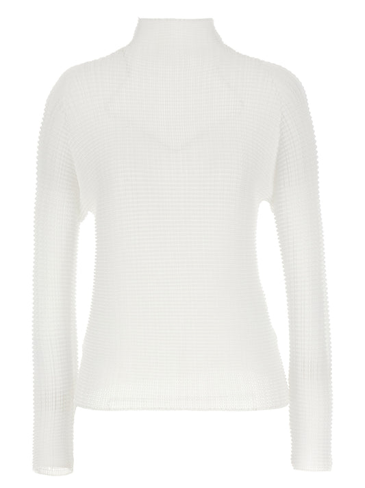 Cardigan Issey Miyake en polyester blanc