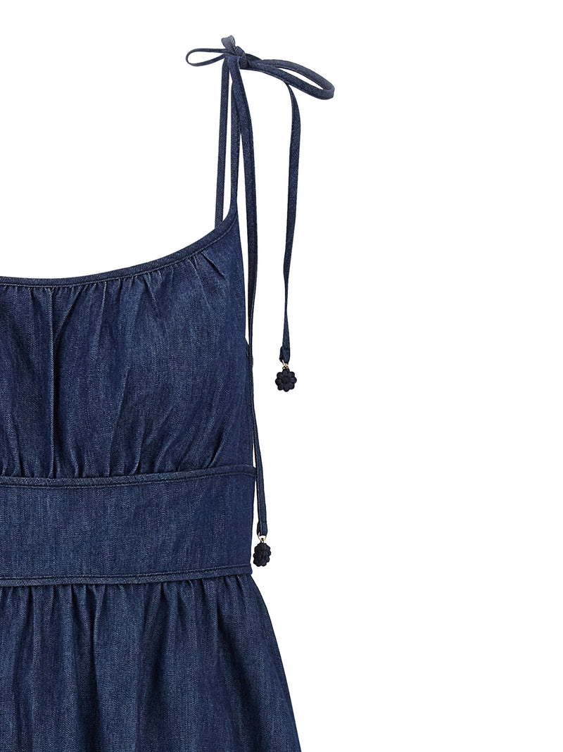 Robe midi Zimmermann en coton bleu