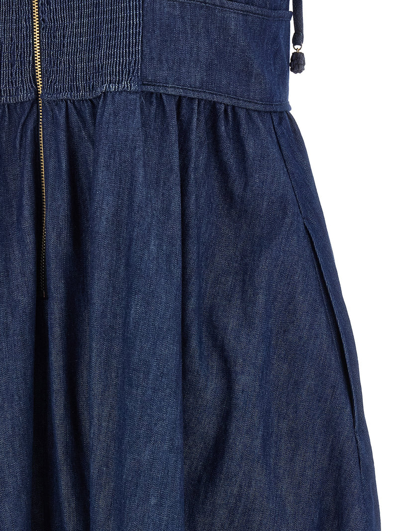 Robe midi Zimmermann en coton bleu