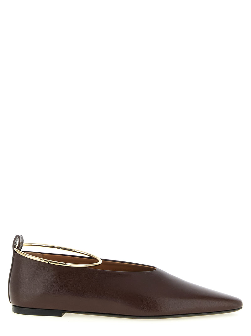Ballerines Jil Sander marron en chevreau