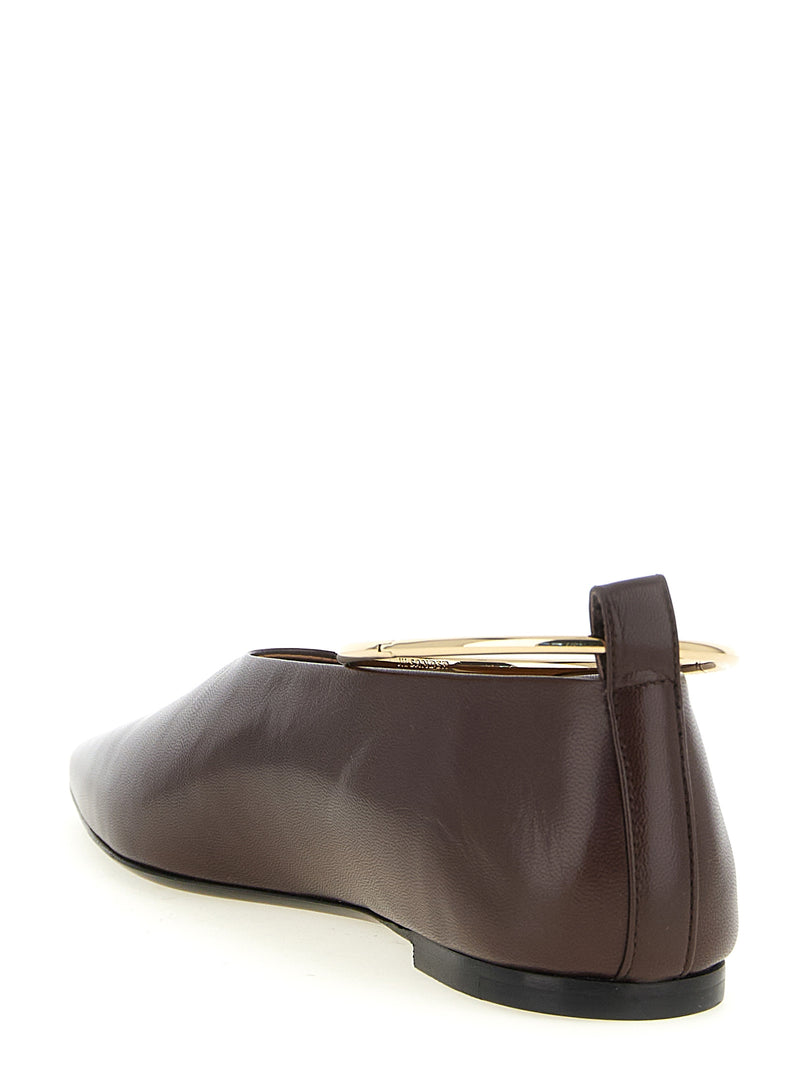 Ballerines Jil Sander marron en chevreau