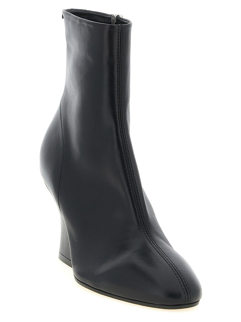 Bottines Jil Sander en veau noir