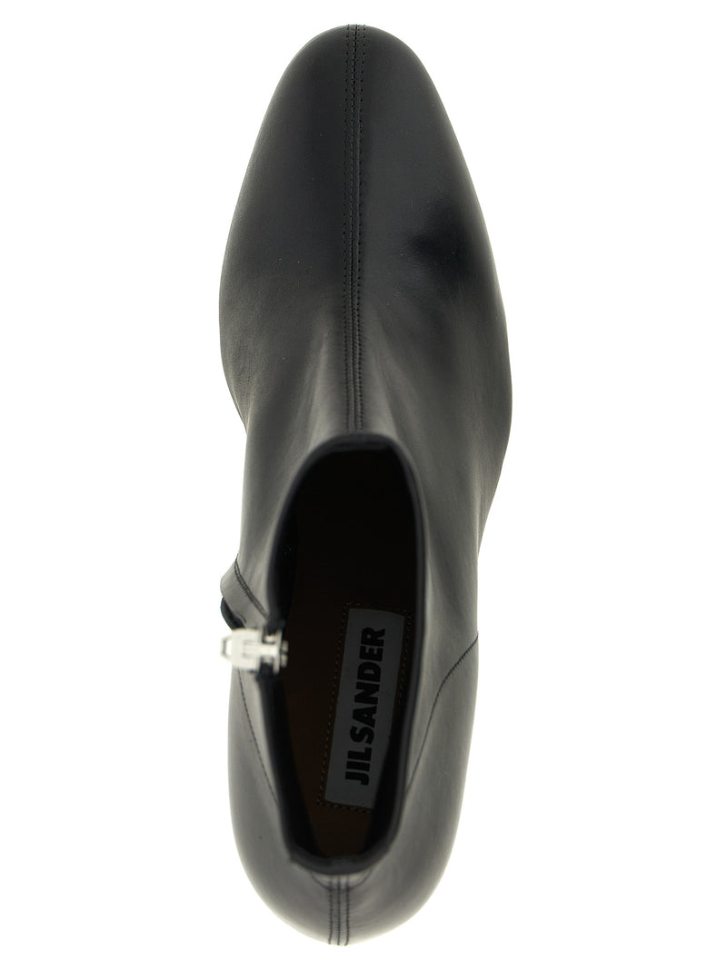 Bottines Jil Sander en veau noir